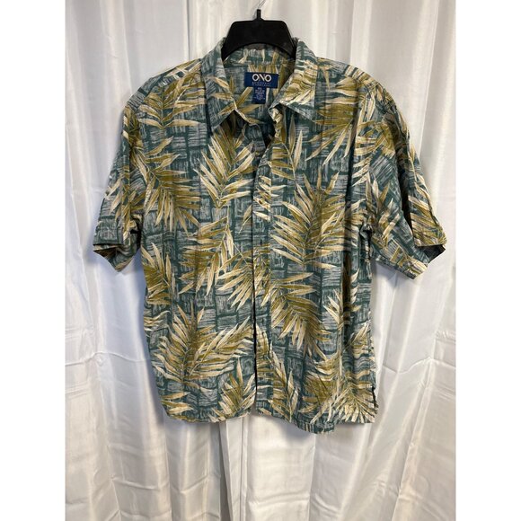 Ono & Company XXL Tropical Leaf Short Sleeve Button-Up Shirt - Picture 1 of 5